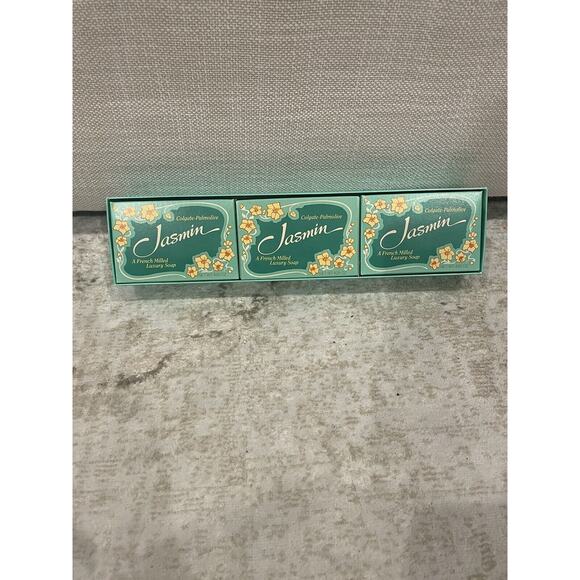 VTG Colgate Palmolive Jasmin French‎ Milled Luxury Soap 3 Bars Original Box NOS - Picture 2 of 2